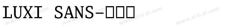 LUXI SANS字体转换